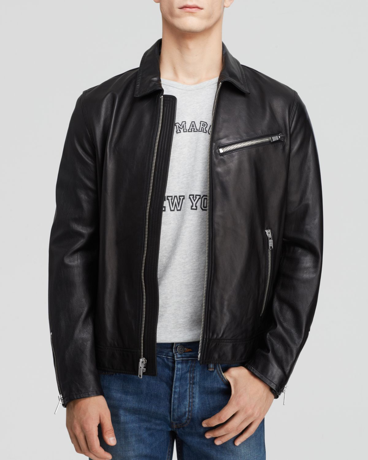 Marc By Marc Jacobs Brennan Leather Jacket in Black for Men - Lyst