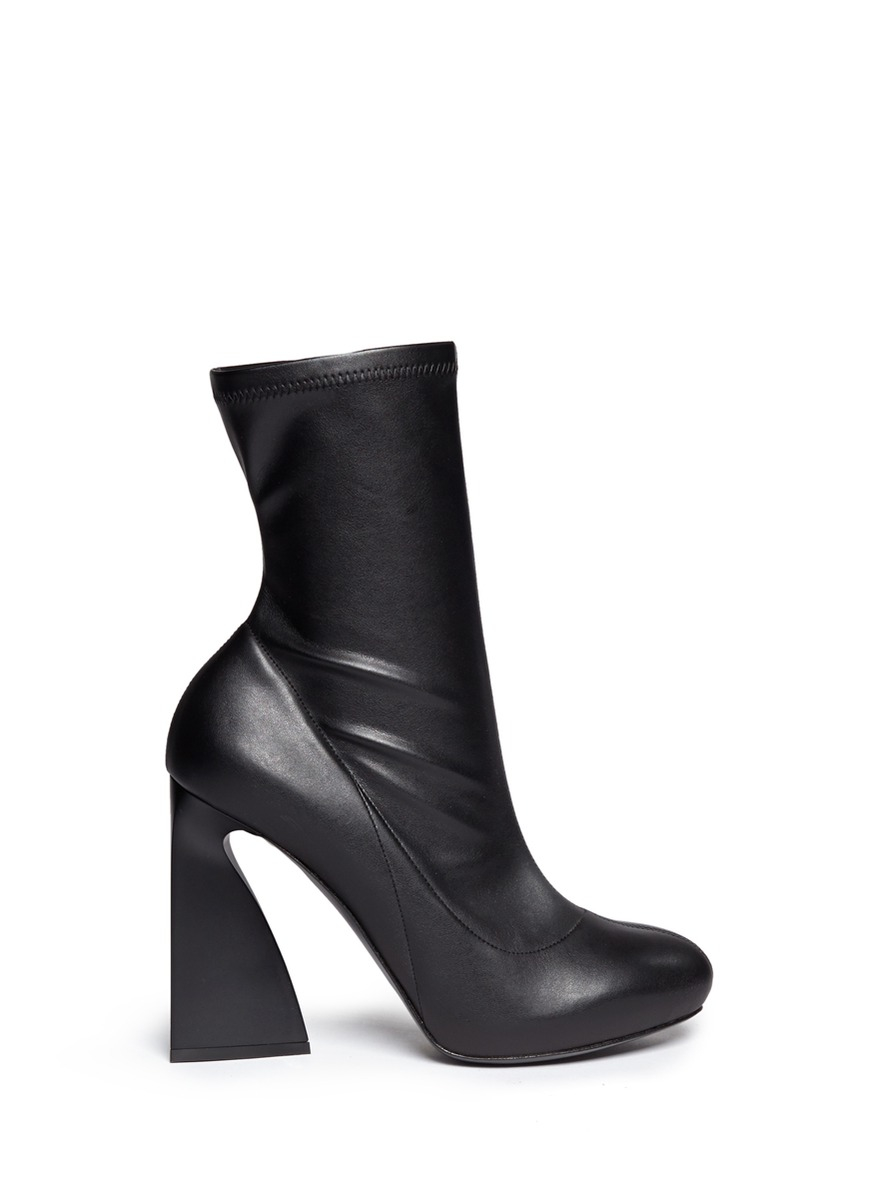 mid heel mid calf boots
