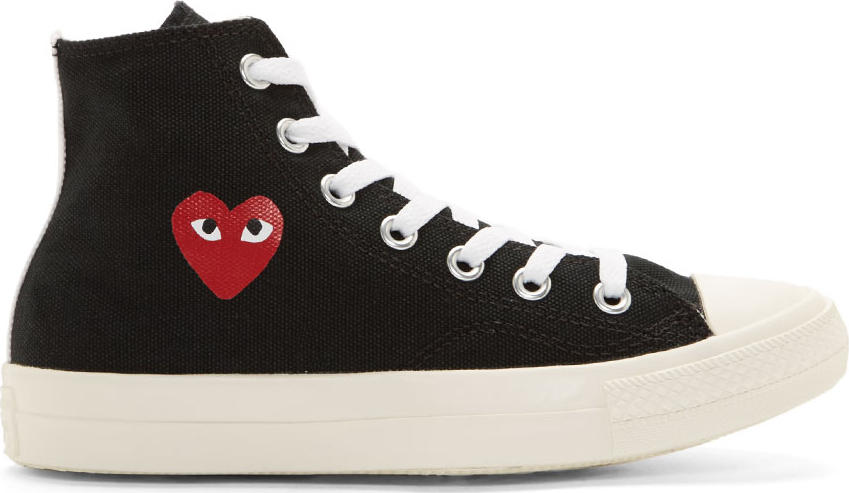 Play Comme des Garçons Black Heart Logo Converse Edition High_top Sneakers  | Lyst