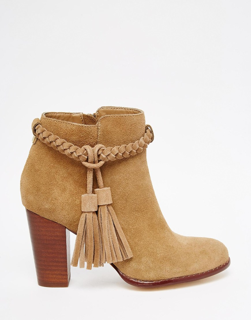 Tan tassel ankle boots clearance