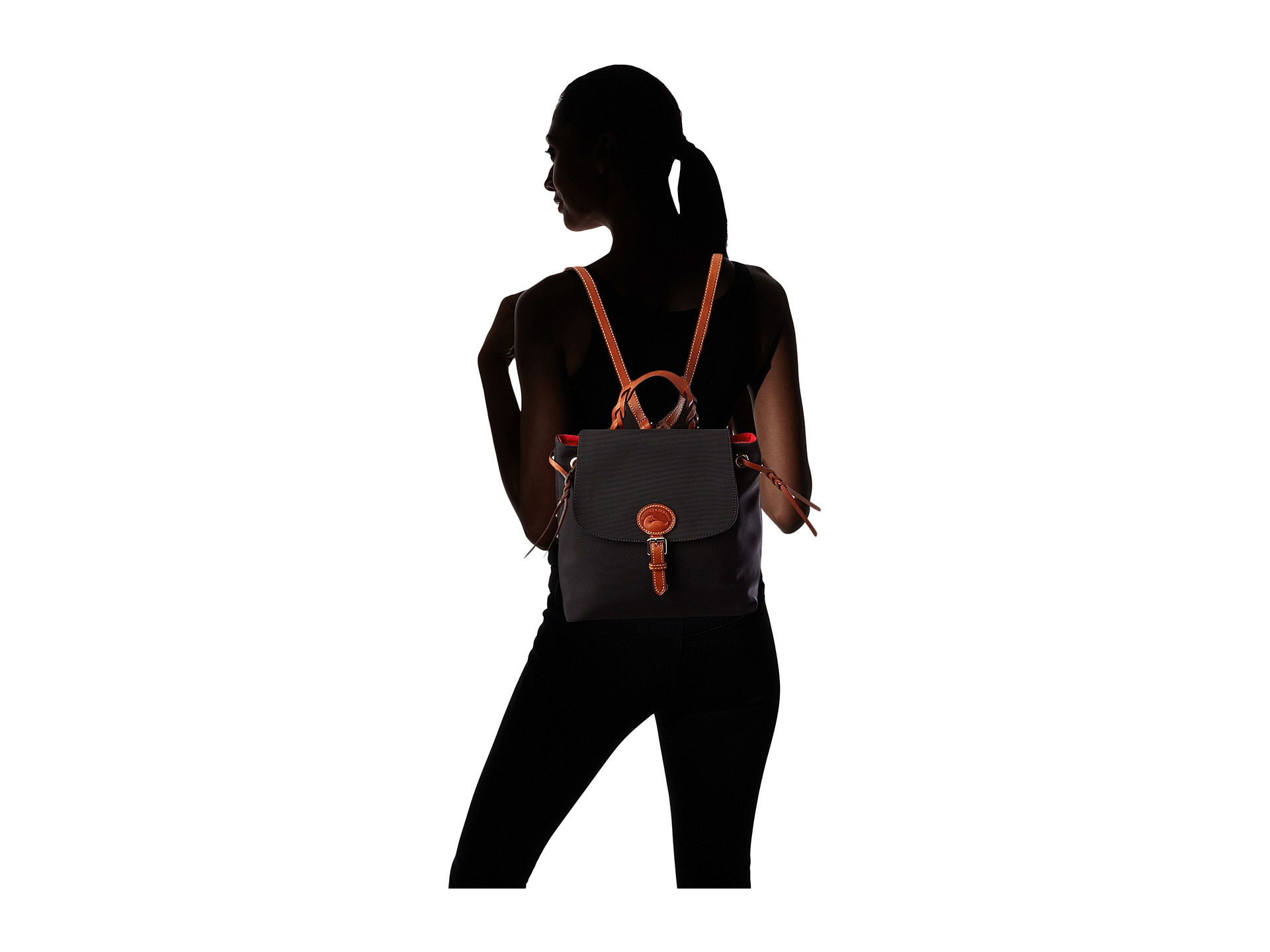 dooney nylon flap backpack