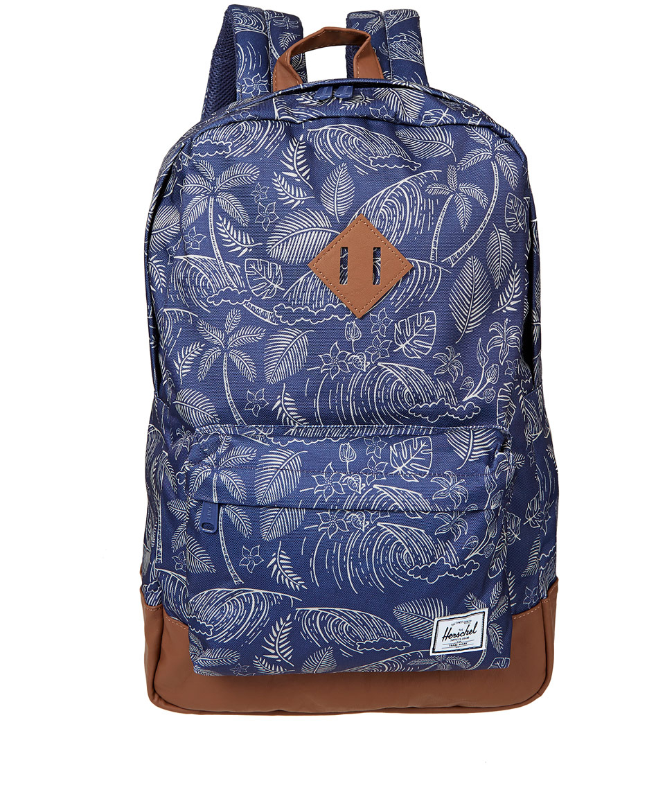 Herschel Supply Co. Blue Heritage Floral Print Backpack ...