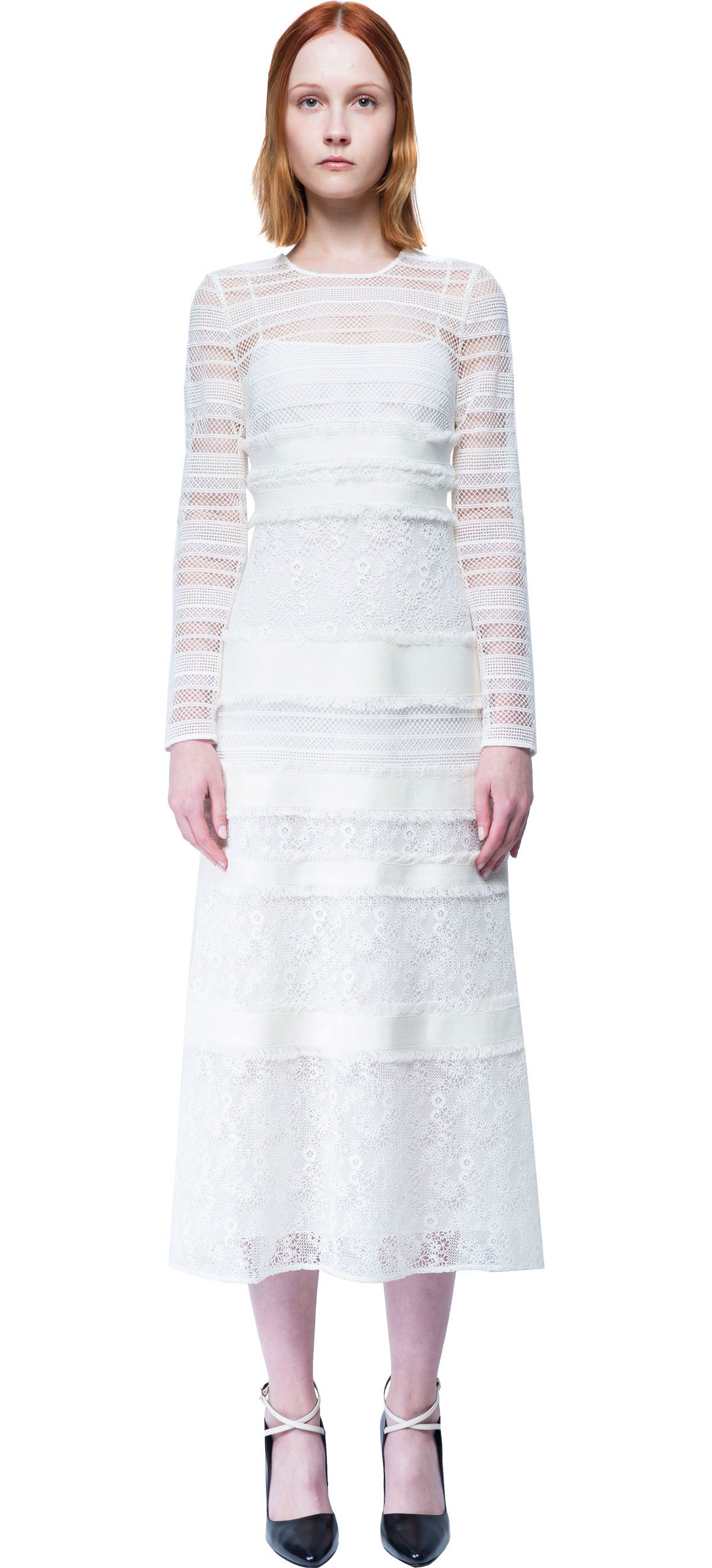 burberry white lace dress
