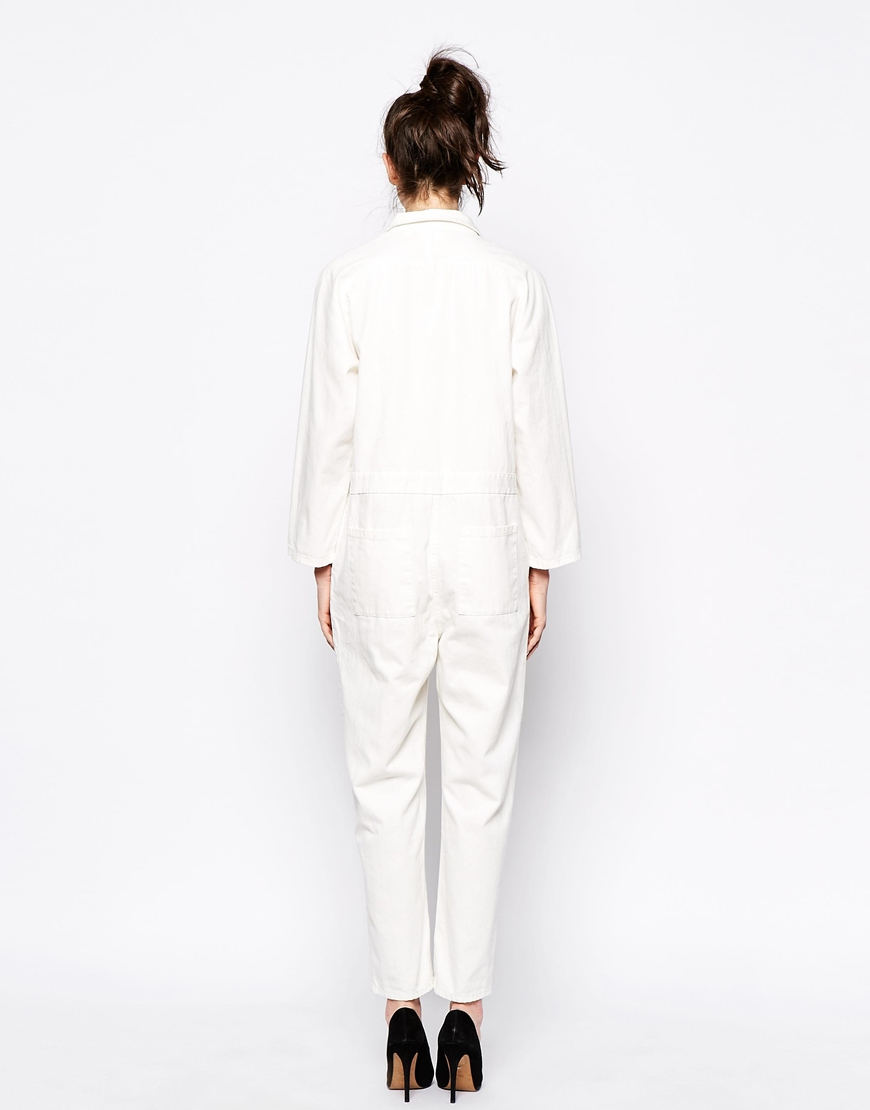 monki white jumpsuit