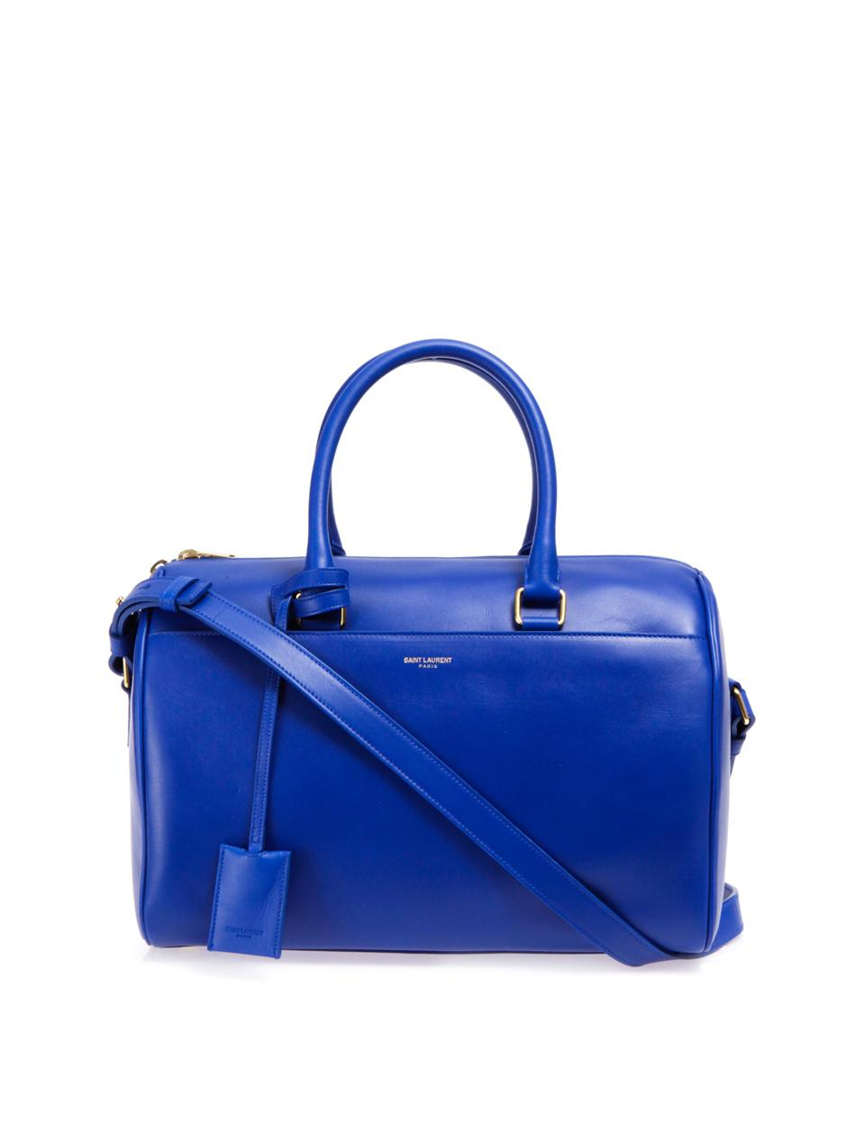 Lyst - Saint Laurent 6 Hour Leather Duffle Bag in Blue