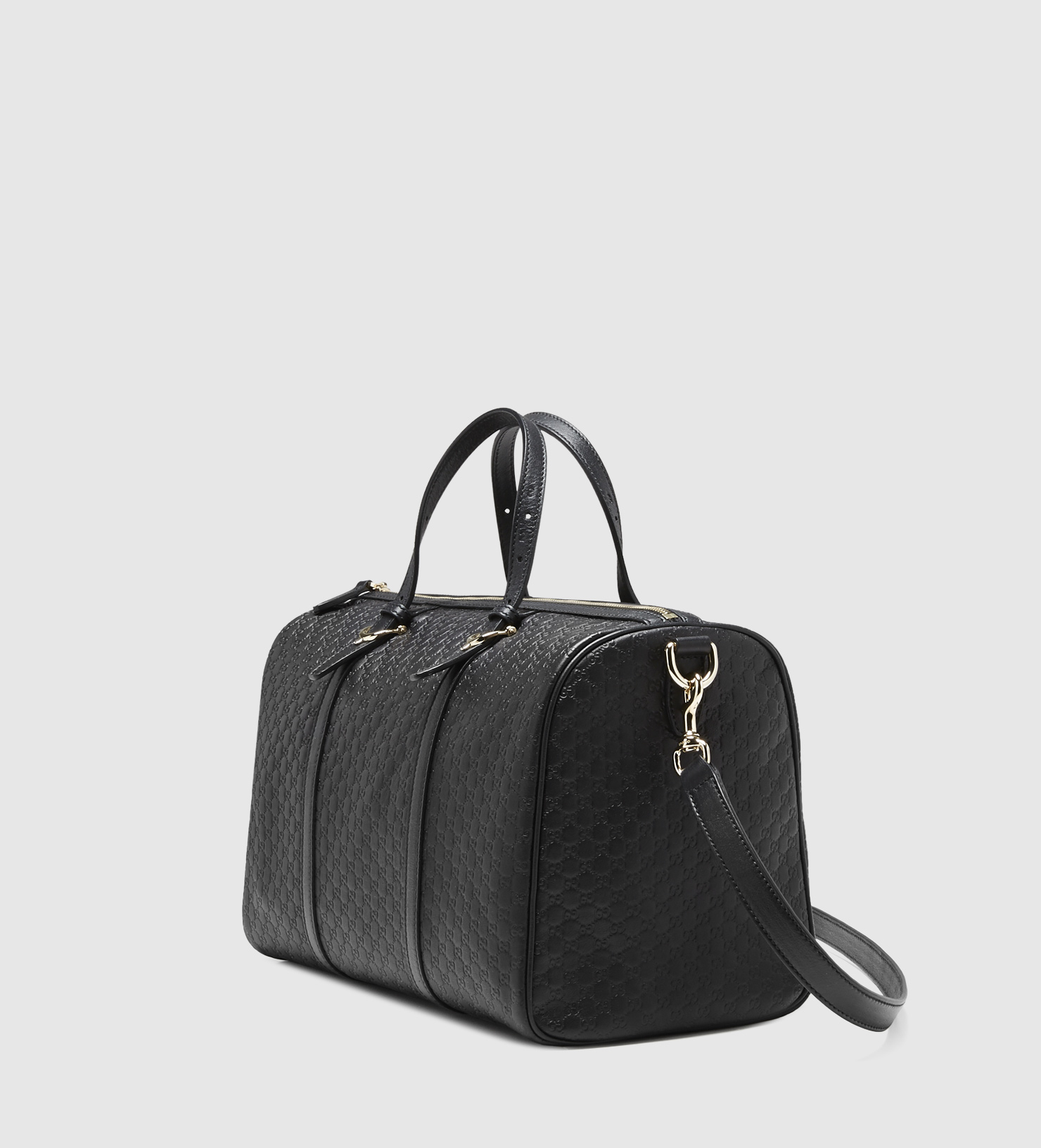 Gucci black online leather boston bag