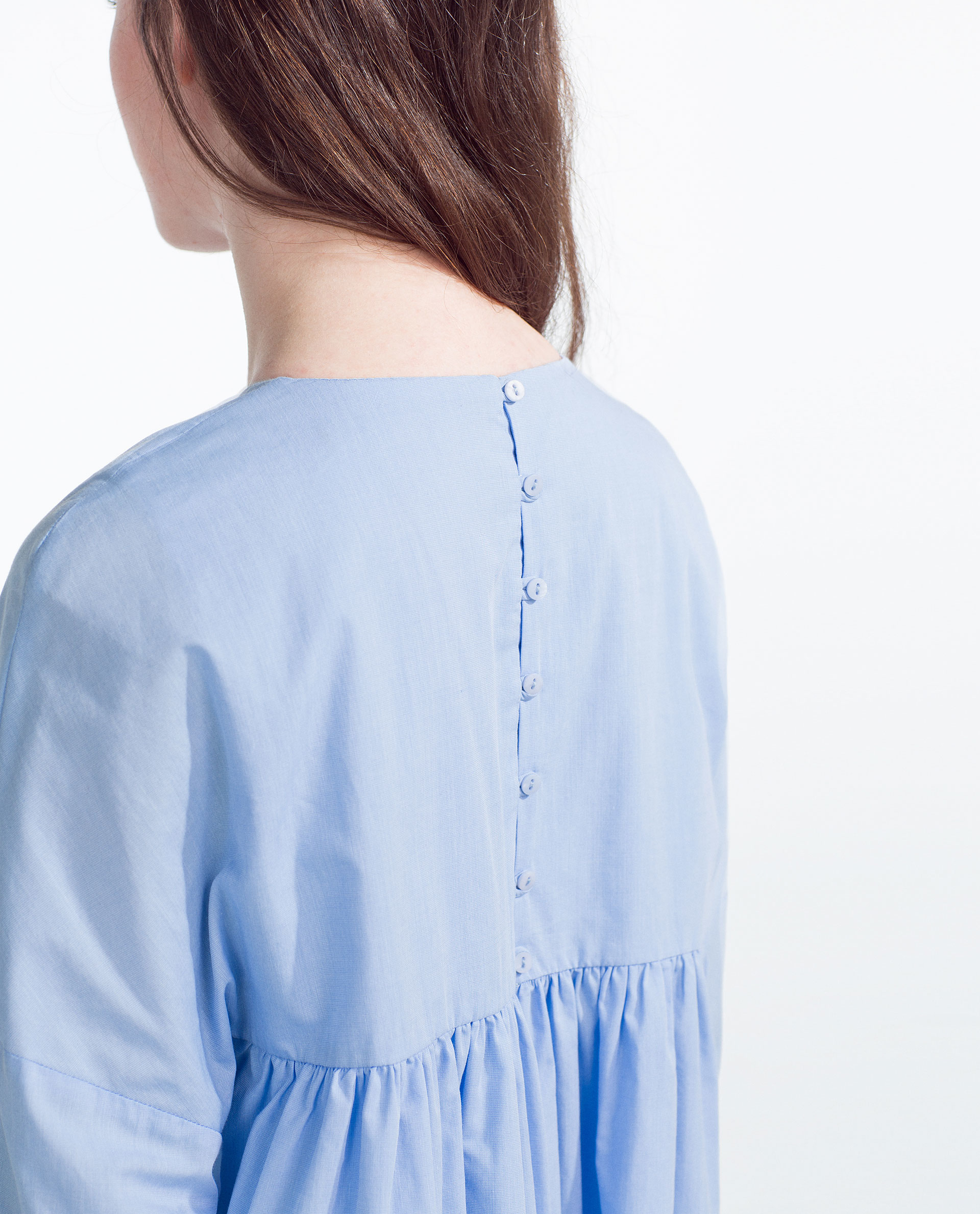 Zara Poplin Jumpsuit Dress in Blue Lyst