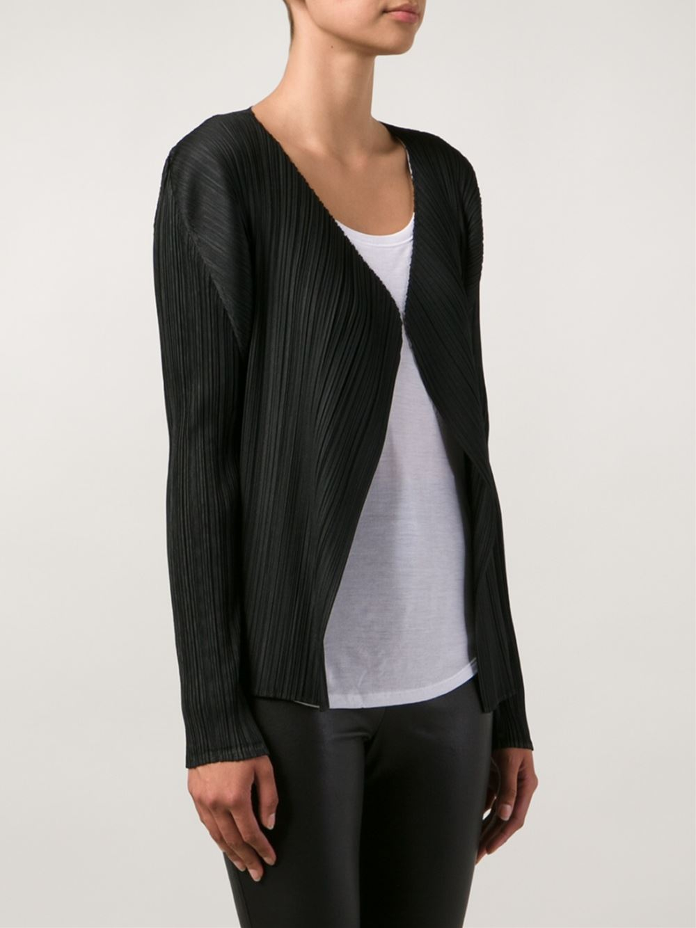 pleats please issey miyake cardigan
