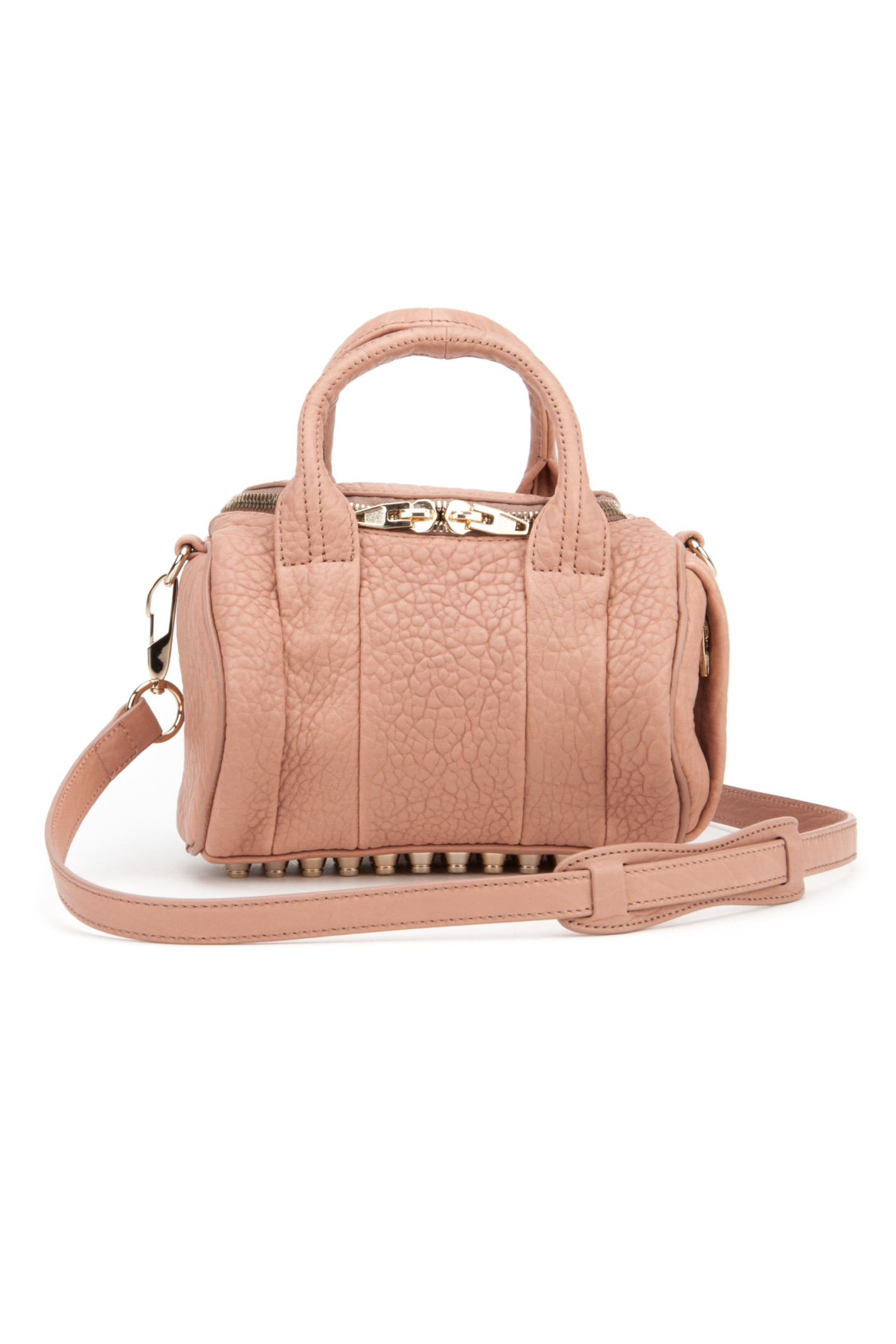 Alexander wang Mini Rockie Blush Pebbled Lamb Bag in Pink (BLUSH) | Lyst