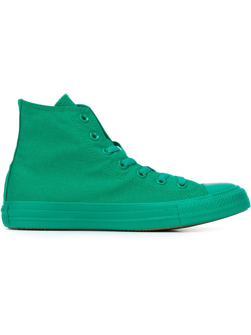 Converse Monochrome Sneakers in Green for Men | Lyst