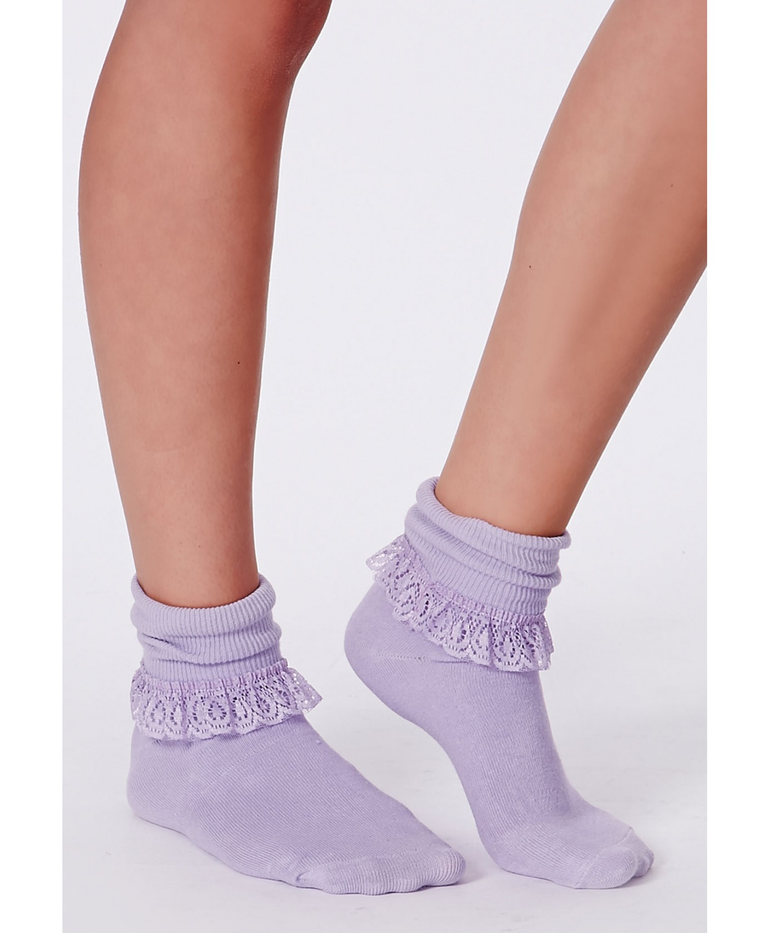 Missguided Marotta Lilac Lace Frill Ankle Socks in Purple - Lyst