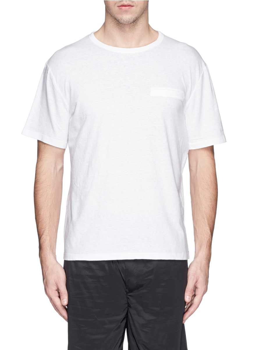 Download T by alexander wang Mock Pocket T-shirt in White for Men ...