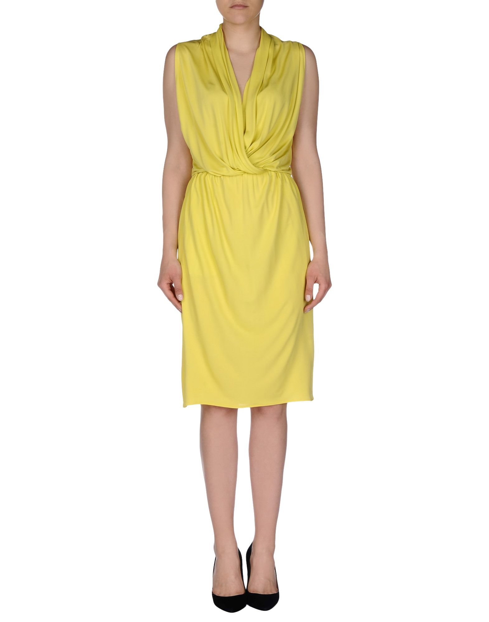 Lyst Lanvin Kneelength Dress in Yellow