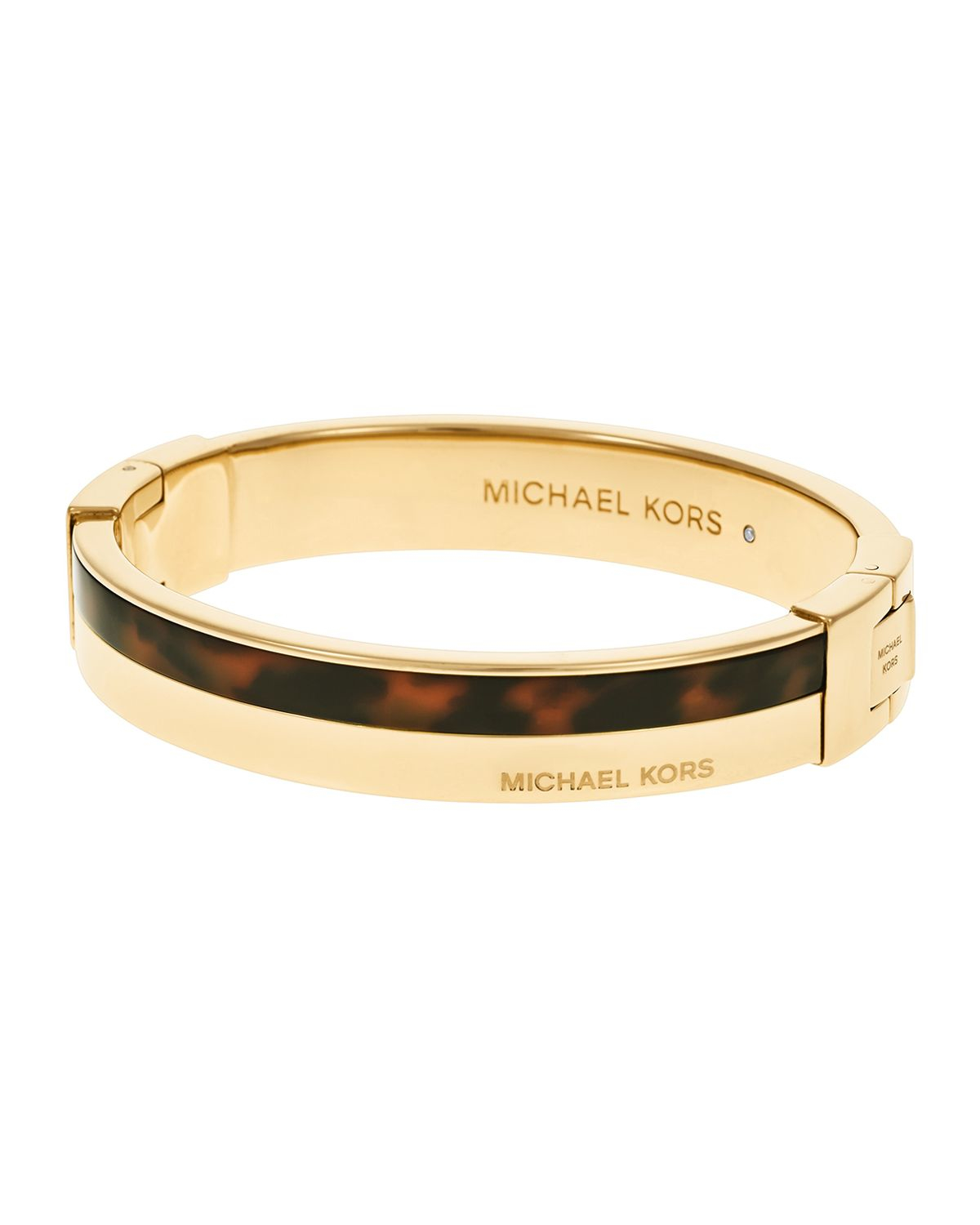 Lyst - Michael Kors Logo Hinge Bangle Bracelet in Brown