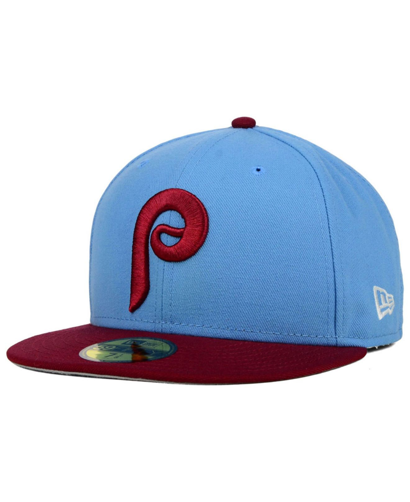 blue phillies fitted hat