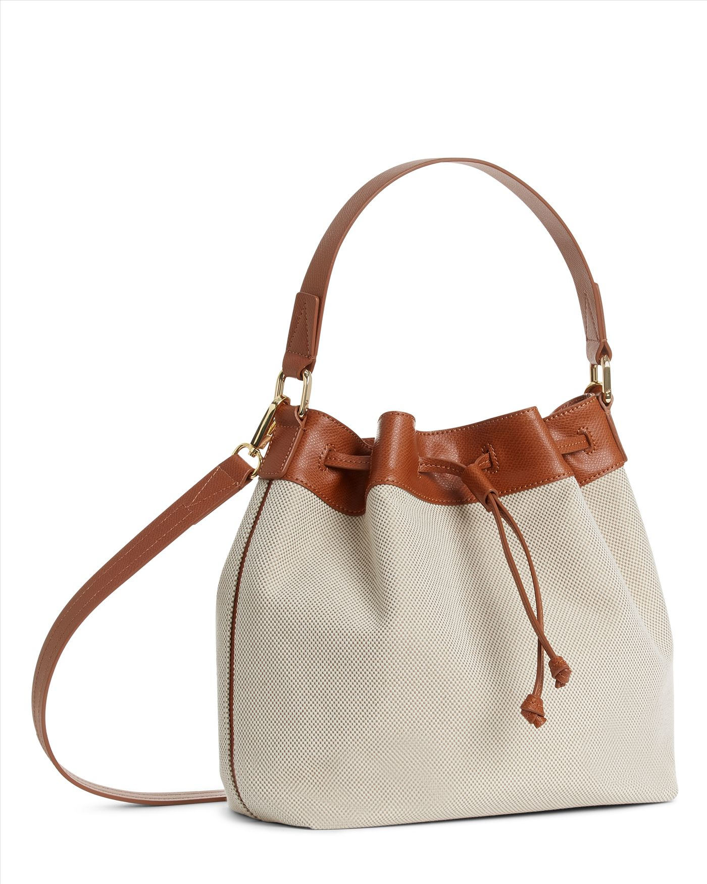 Lyst - Jaeger Canvas And Leather Duffle Bag in Natural