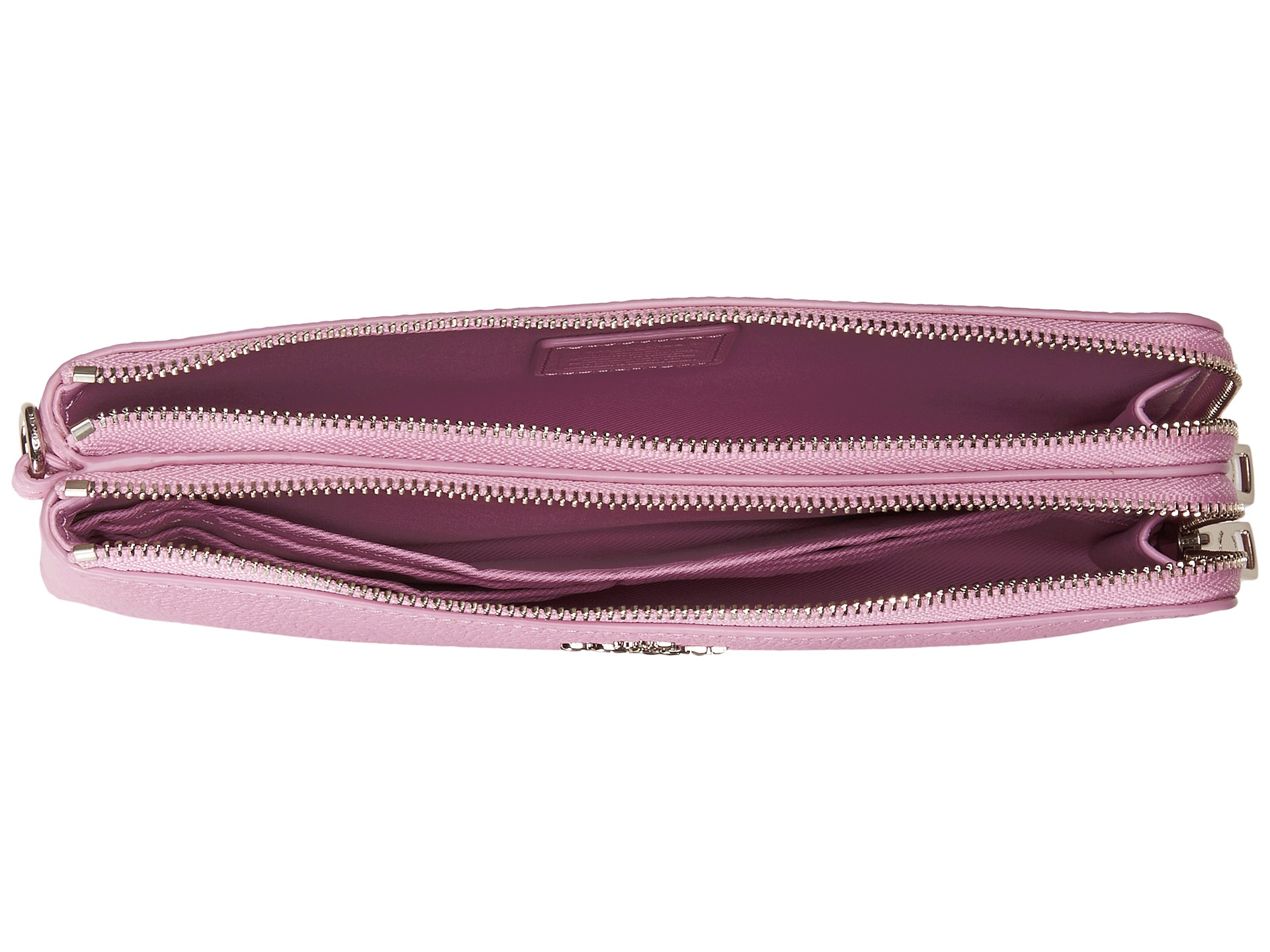 coach double zip wallet