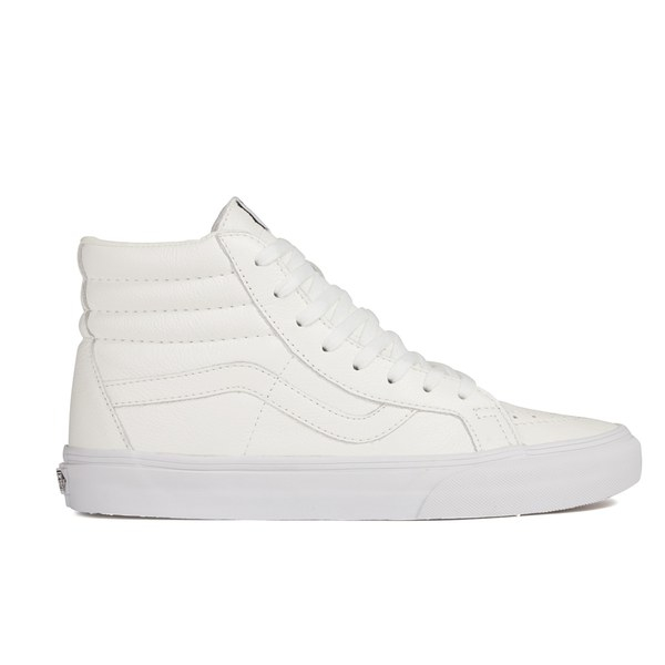 vans leather white high tops