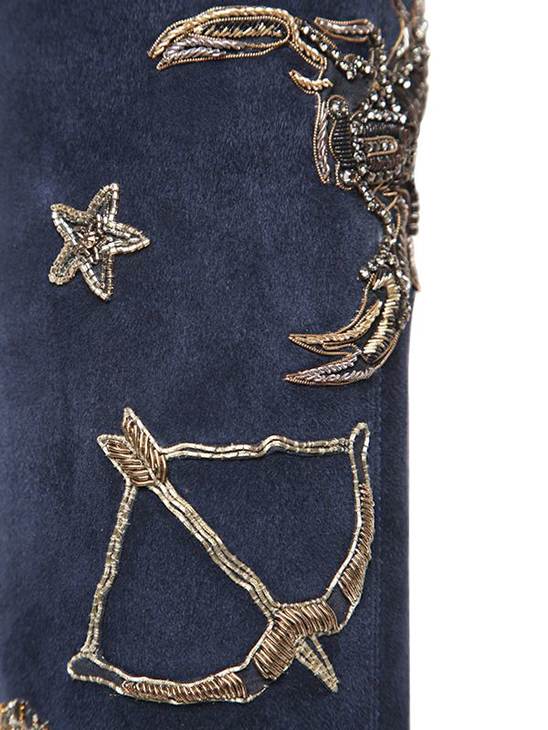 Emilio Pucci 110mm Zodiac Suede Over The Knee Boots in Blue | Lyst