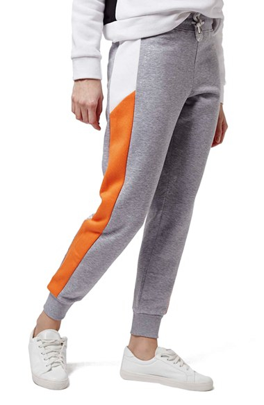 Colorblock jogger pants clearance