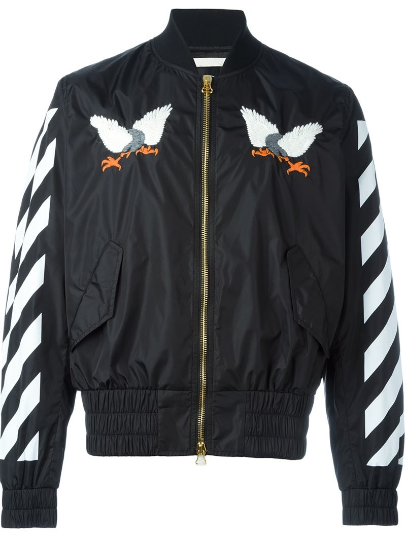 off white nike logo eagle jacket