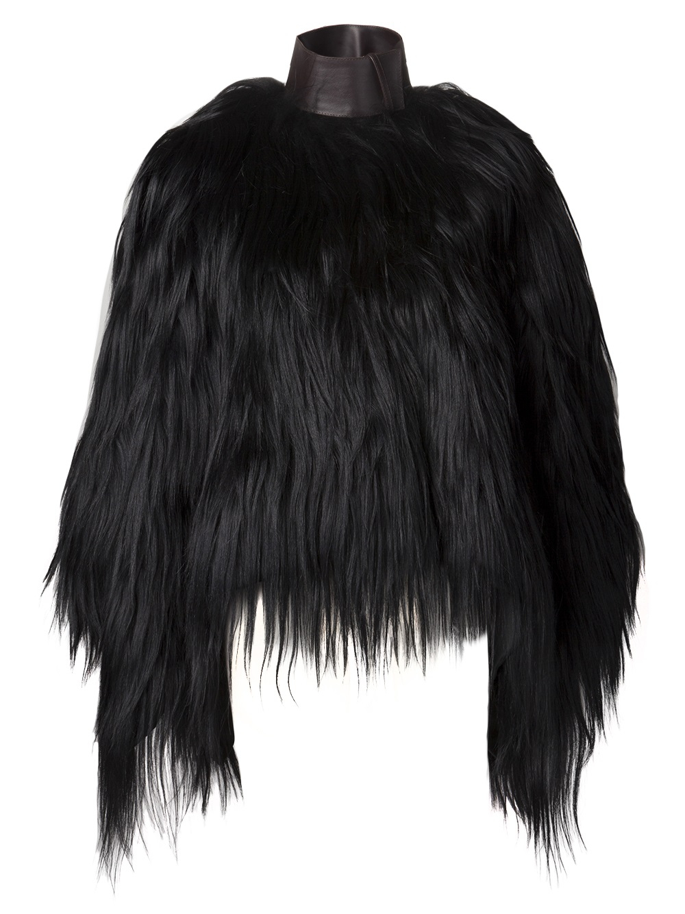 Givenchy Goat Fur Coat in Black | Lyst