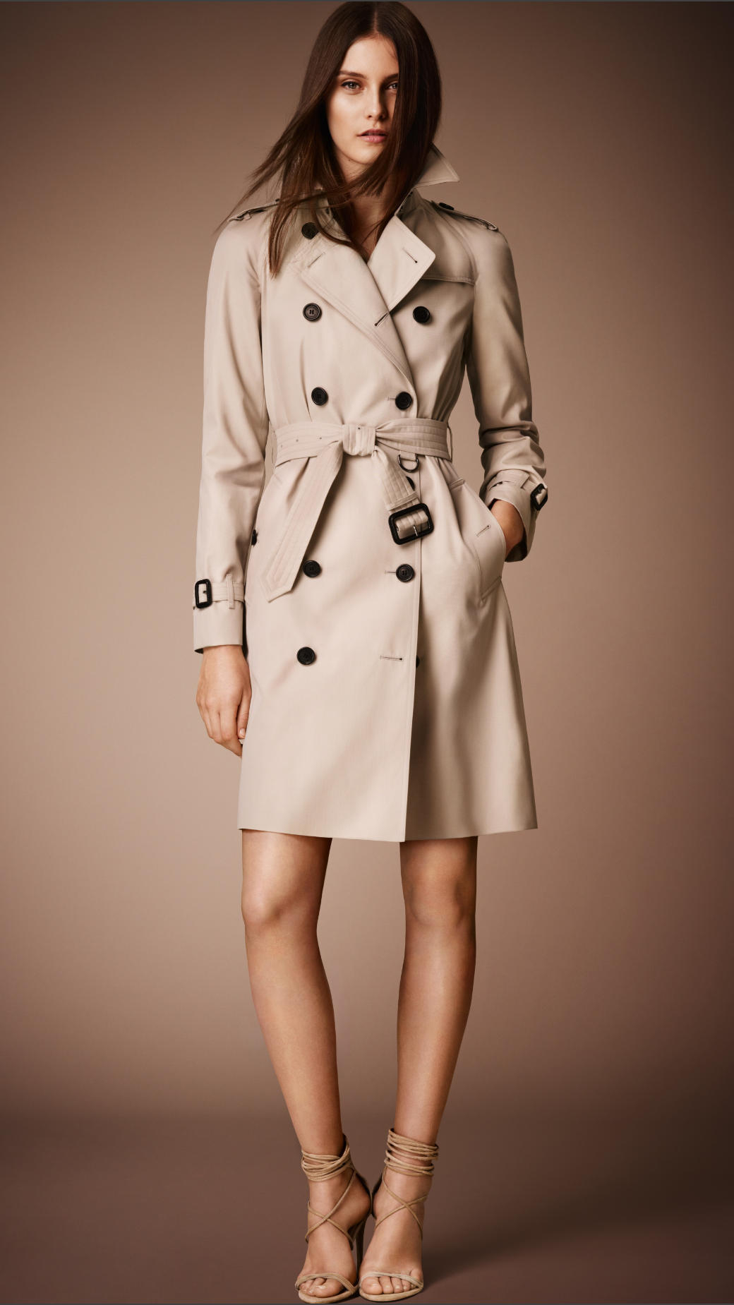 Burberry The Westminster – Long Heritage Trench Coat Stone in Beige | Lyst