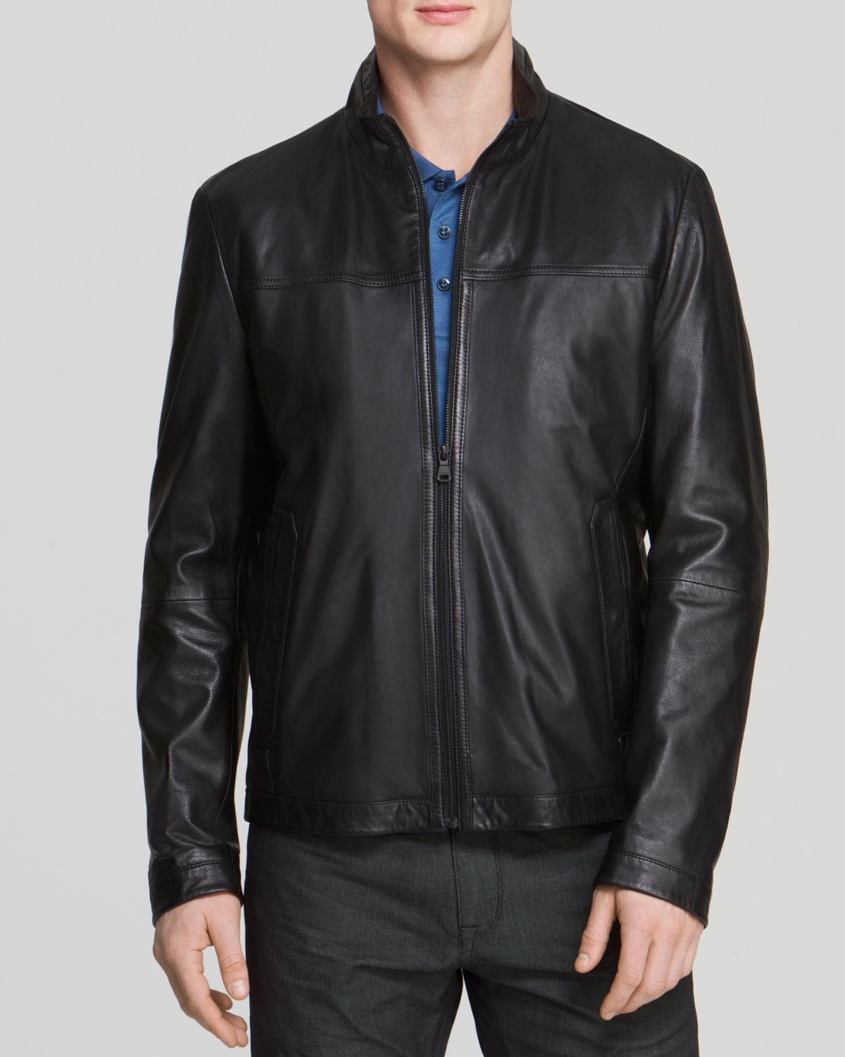 hugo boss nilas leather jacket