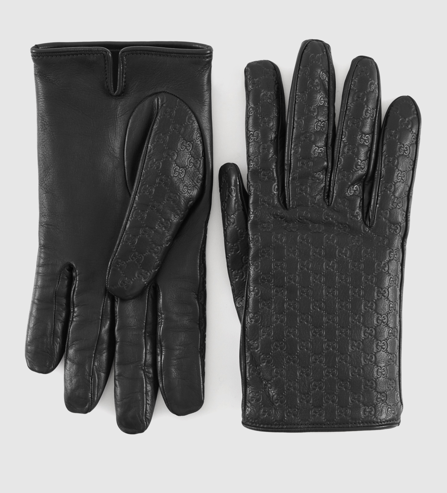 Gucci Men's Microssima Leather Gloves in Black for Men Lyst