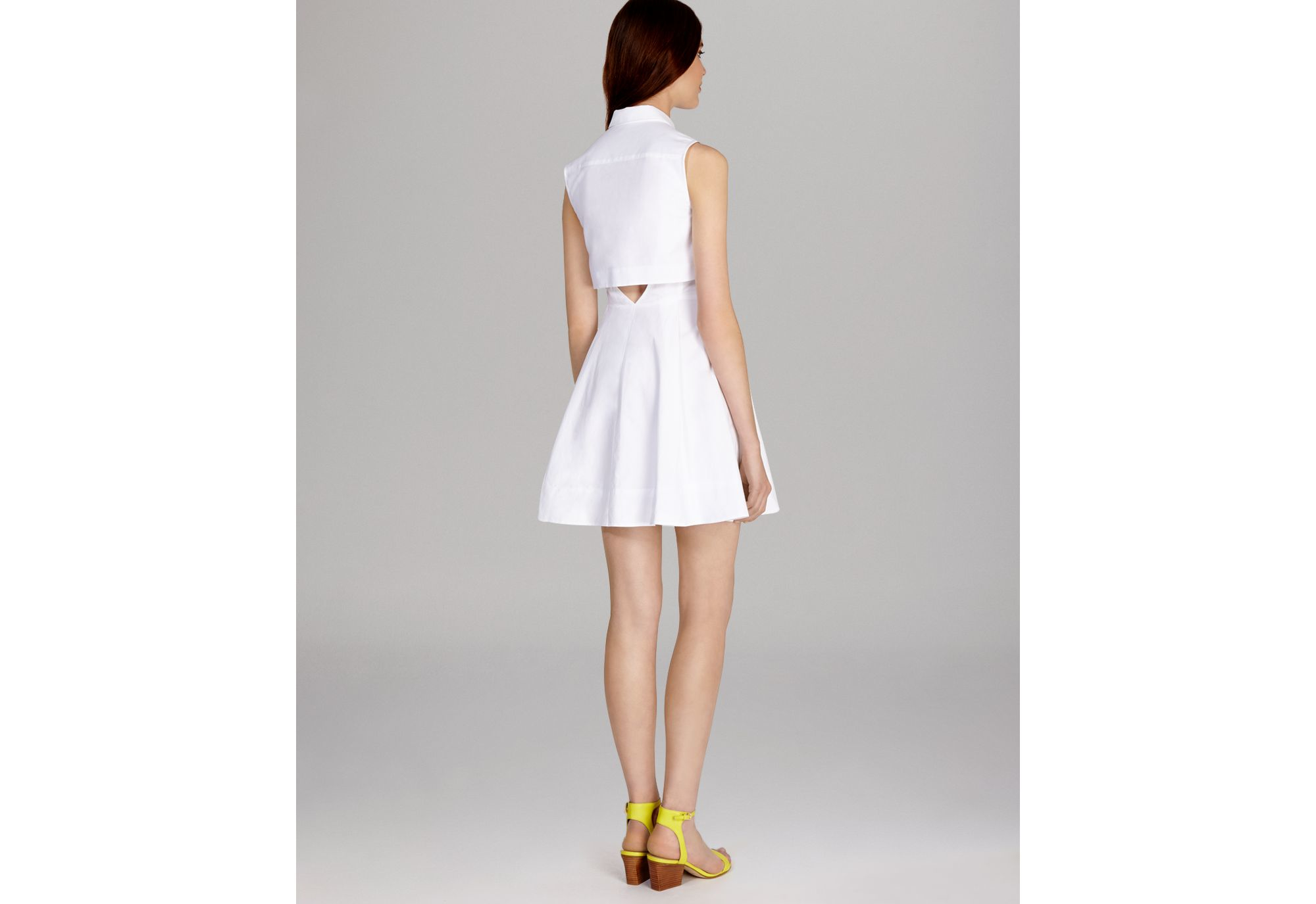 karen millen white shirt dress