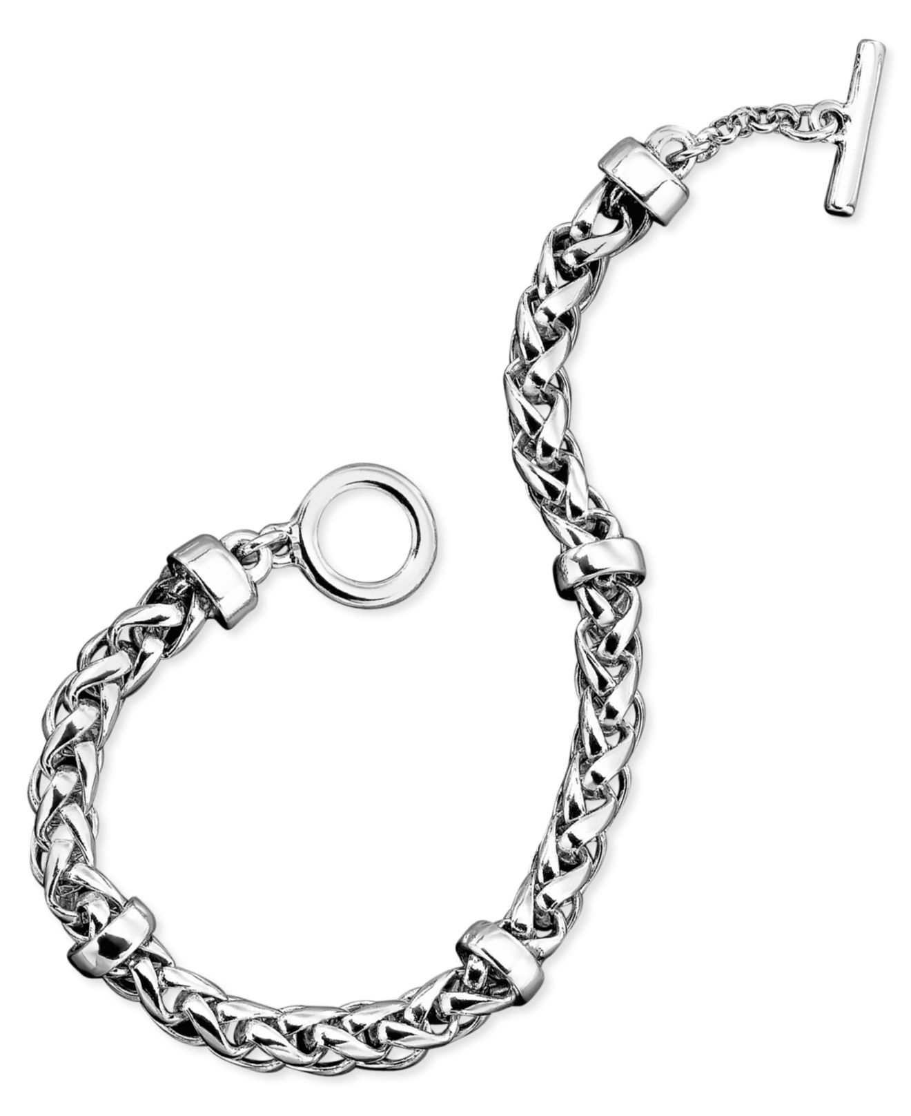 Lauren by Ralph Lauren Braided Chain Bracelet in Metallic | Lyst