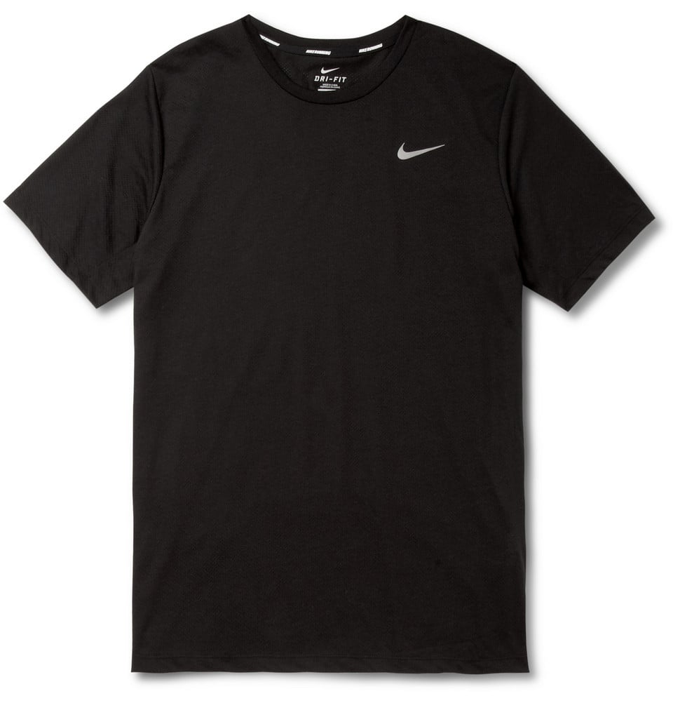 Nike Drifit Running Tshirt in Black for Men | Lyst