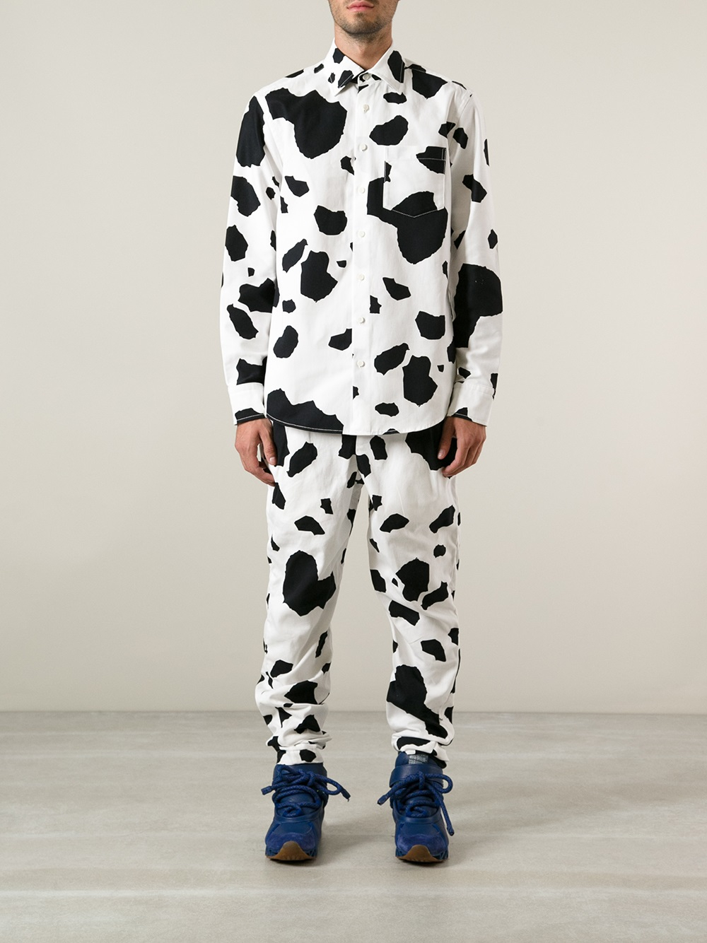 cow print mens shirt