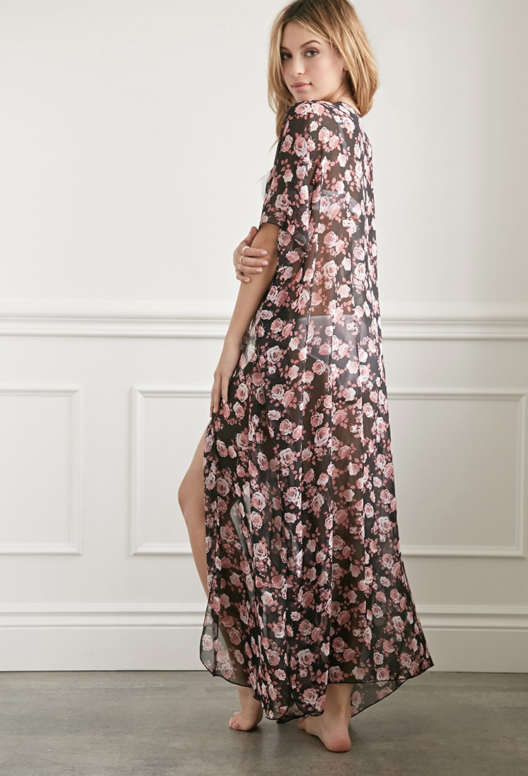 chiffon maxi kimono