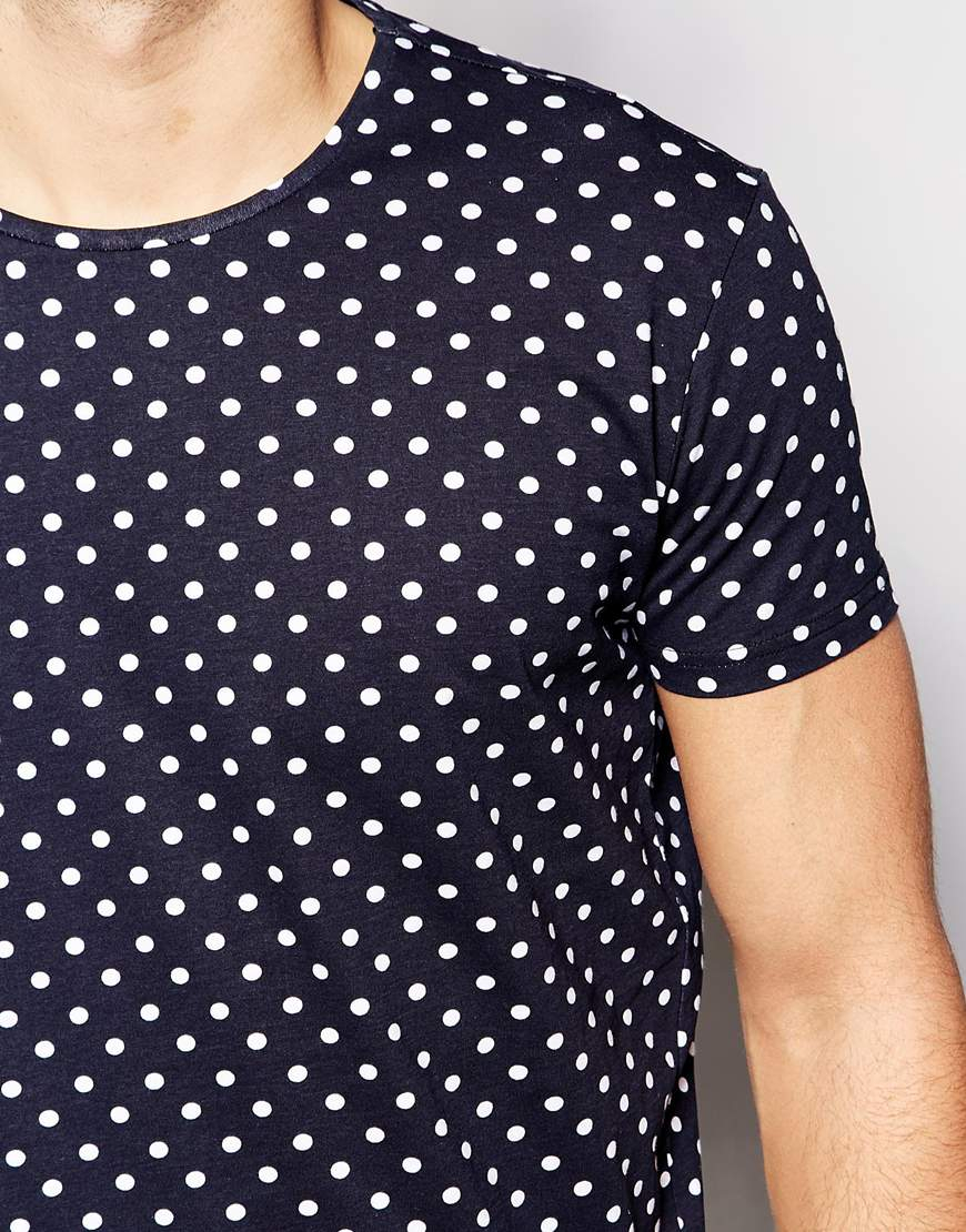 Vito Polka Dot T-shirt in Black for Men