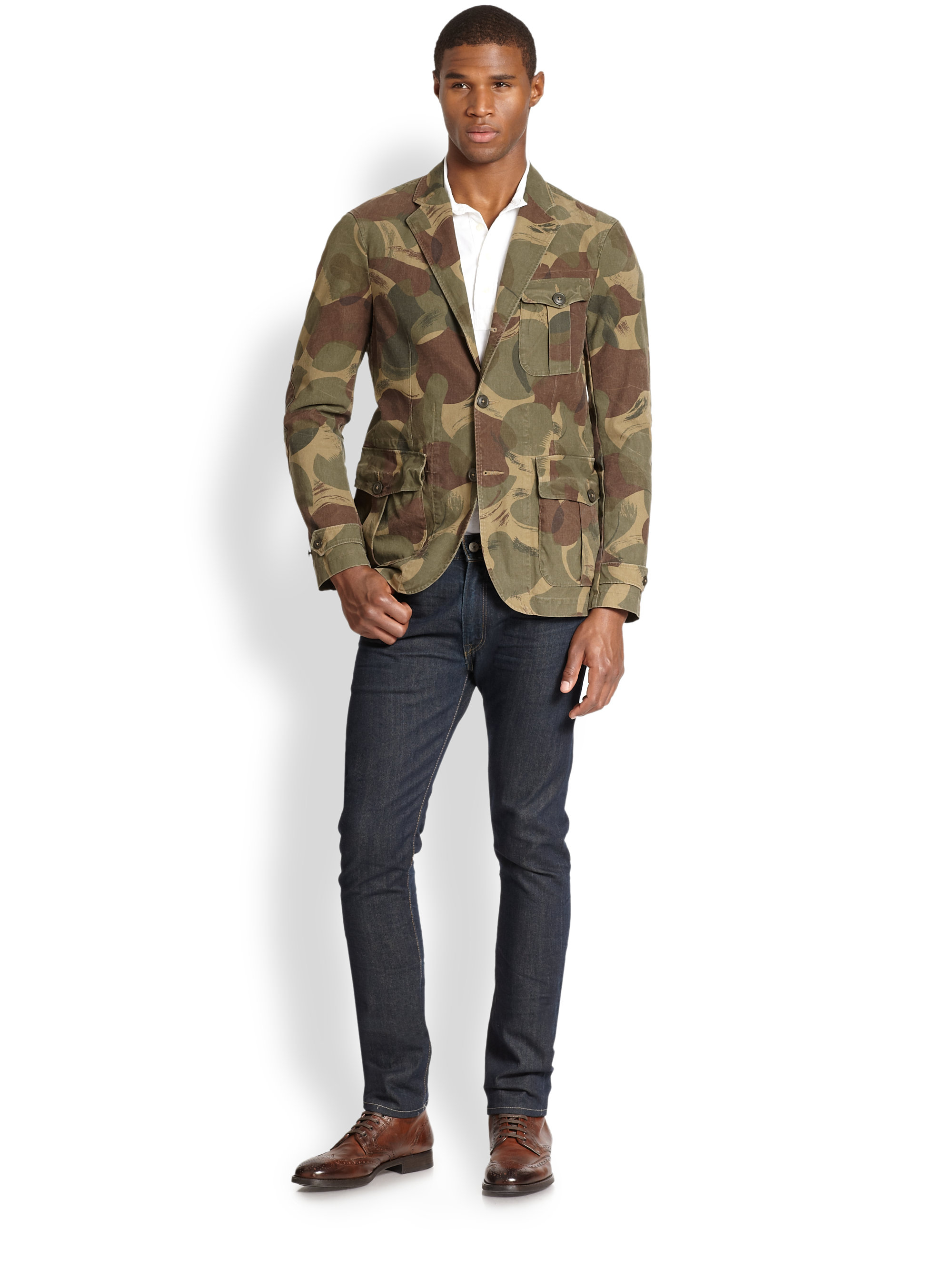 ralph lauren camo blazer