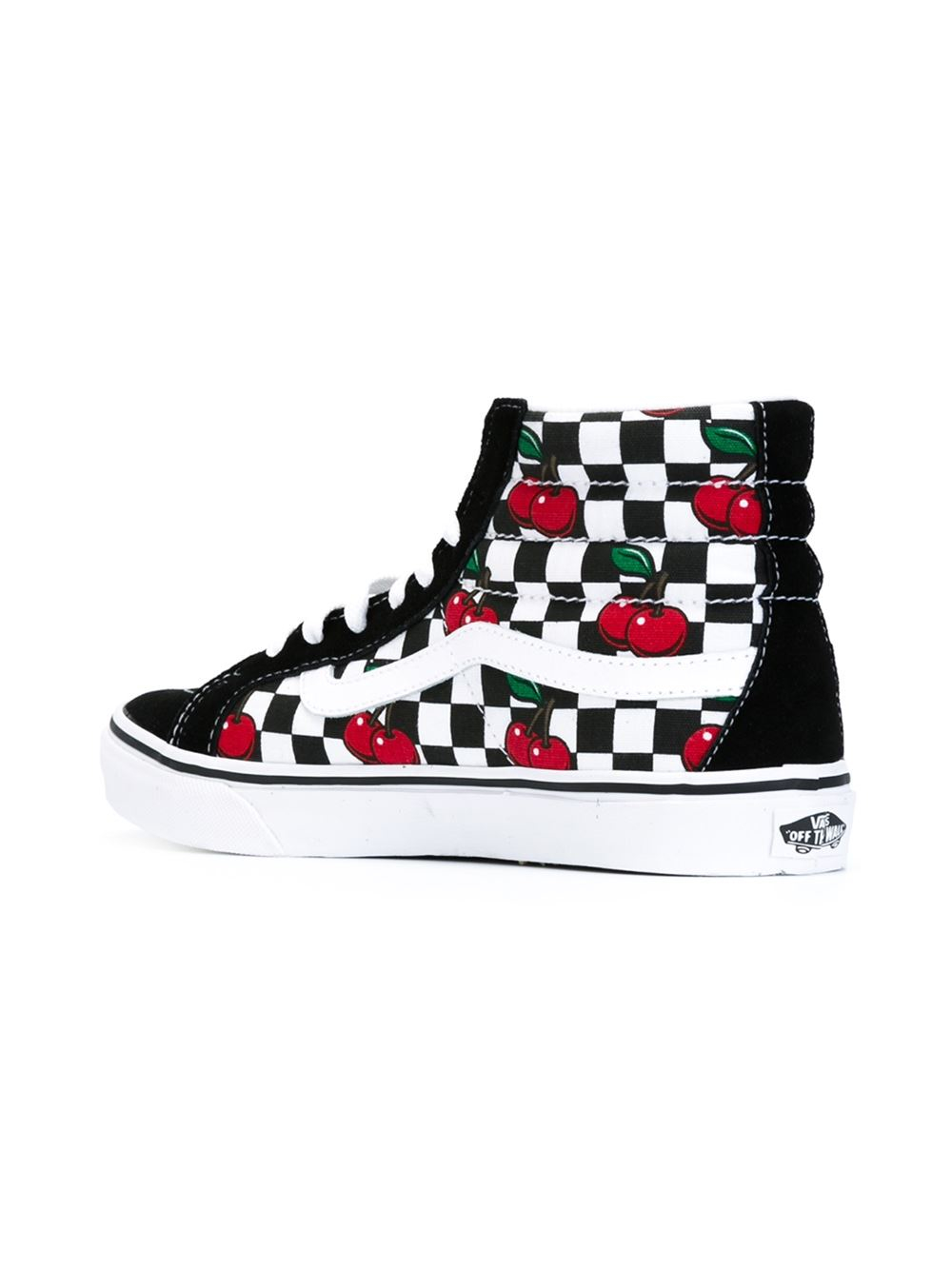 high top red and black vans