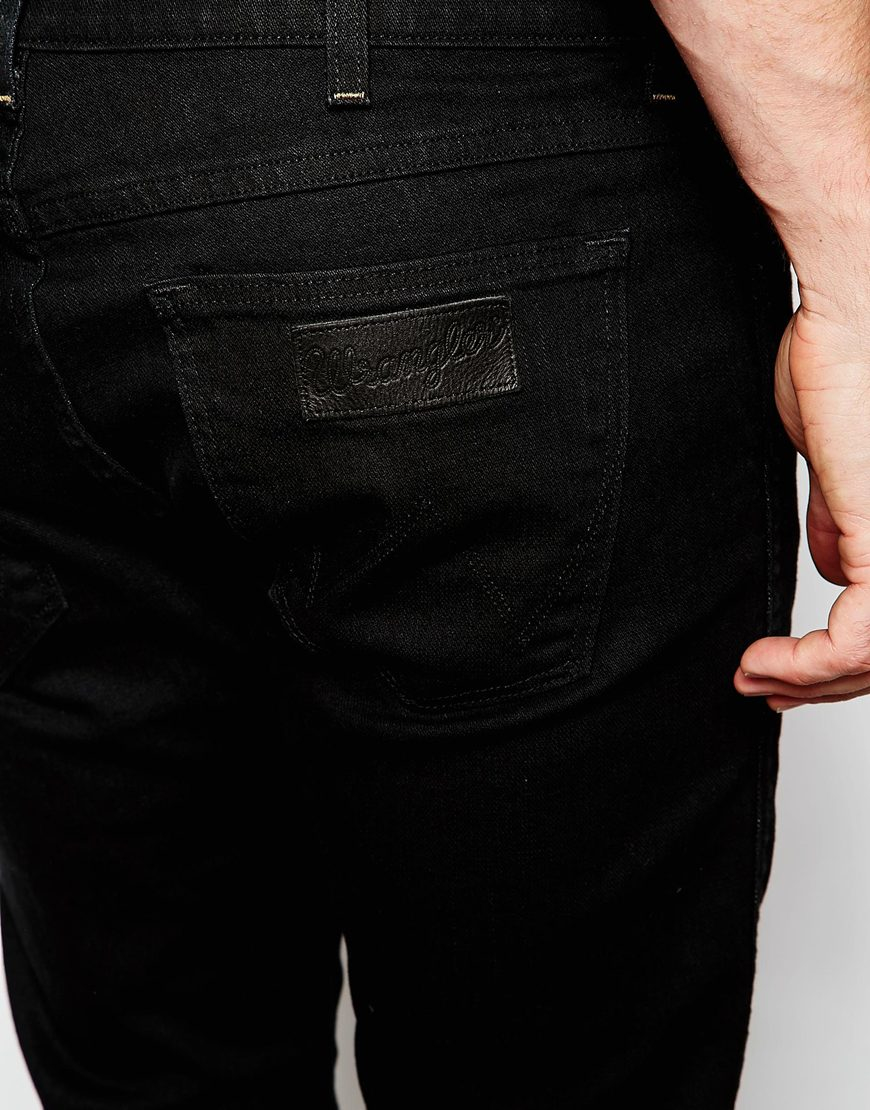 wrangler bryson skinny jeans black