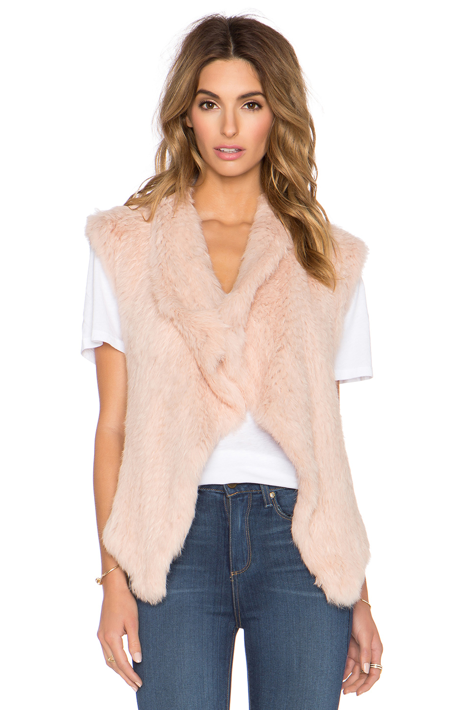 Lyst Nicholas Knitted Fur Vest in Pink