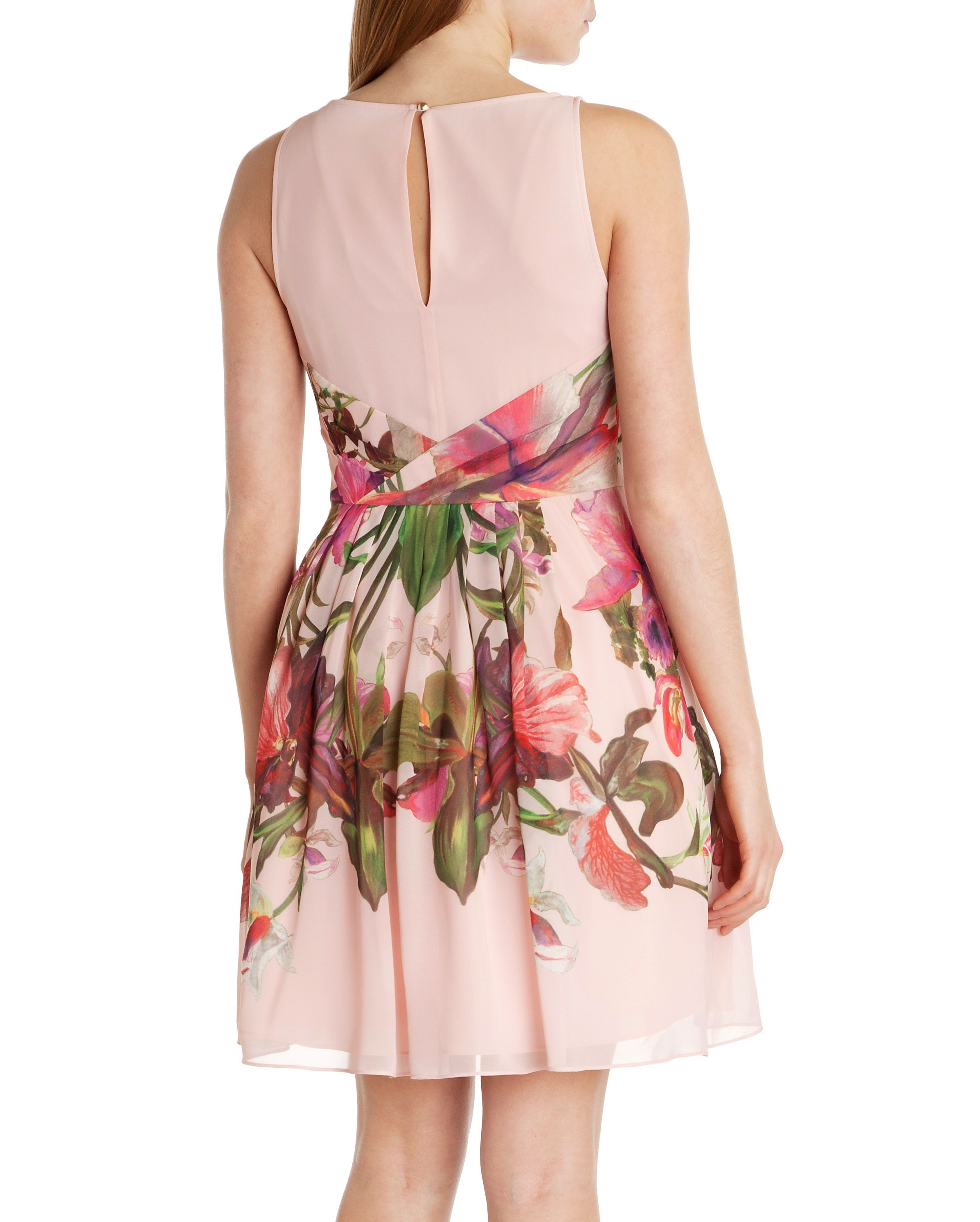 Ted baker Carlii Symmetrical Orchid Floral Dress in Pink Lyst