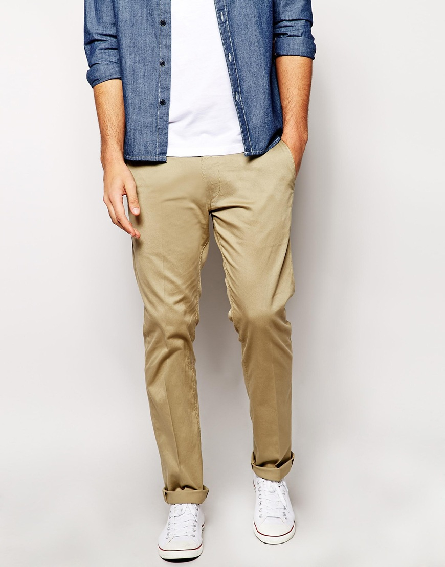 slim fit tapered chinos