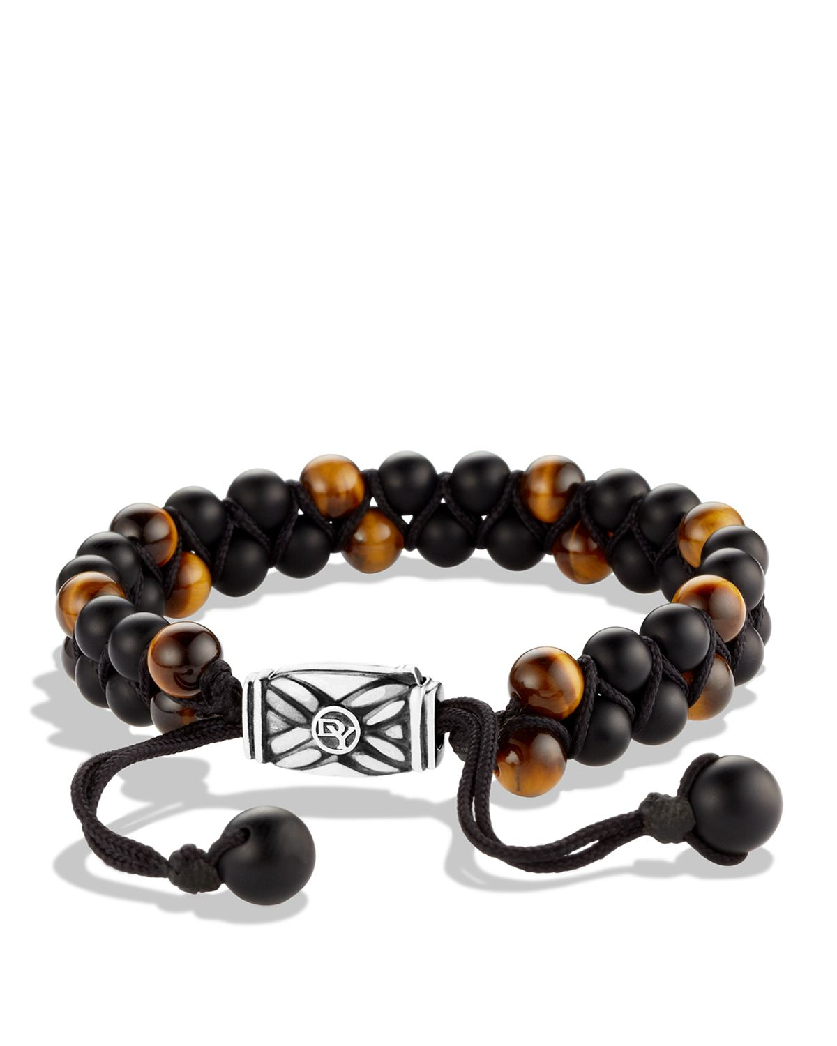 David Yurman Spiritual Beads TwoRow Bracelet With Black Onyx & Tiger'S