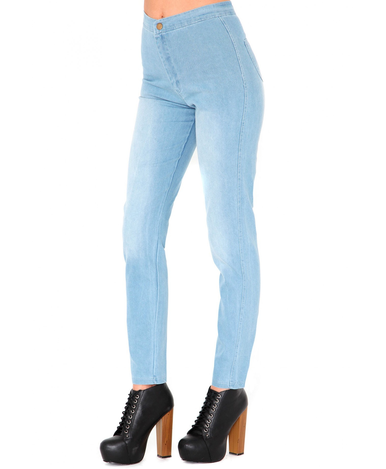 light blue high waisted pants