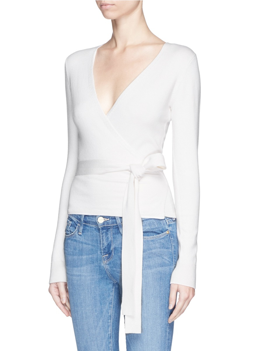 cashmere ballet wrap cardigan