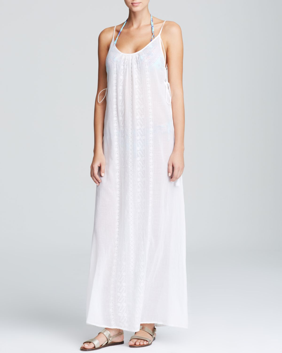 white maxi cover up