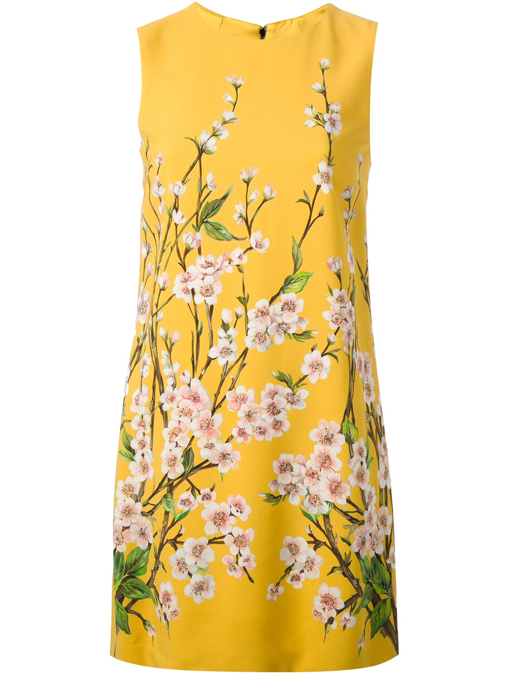 yellow floral shift dress