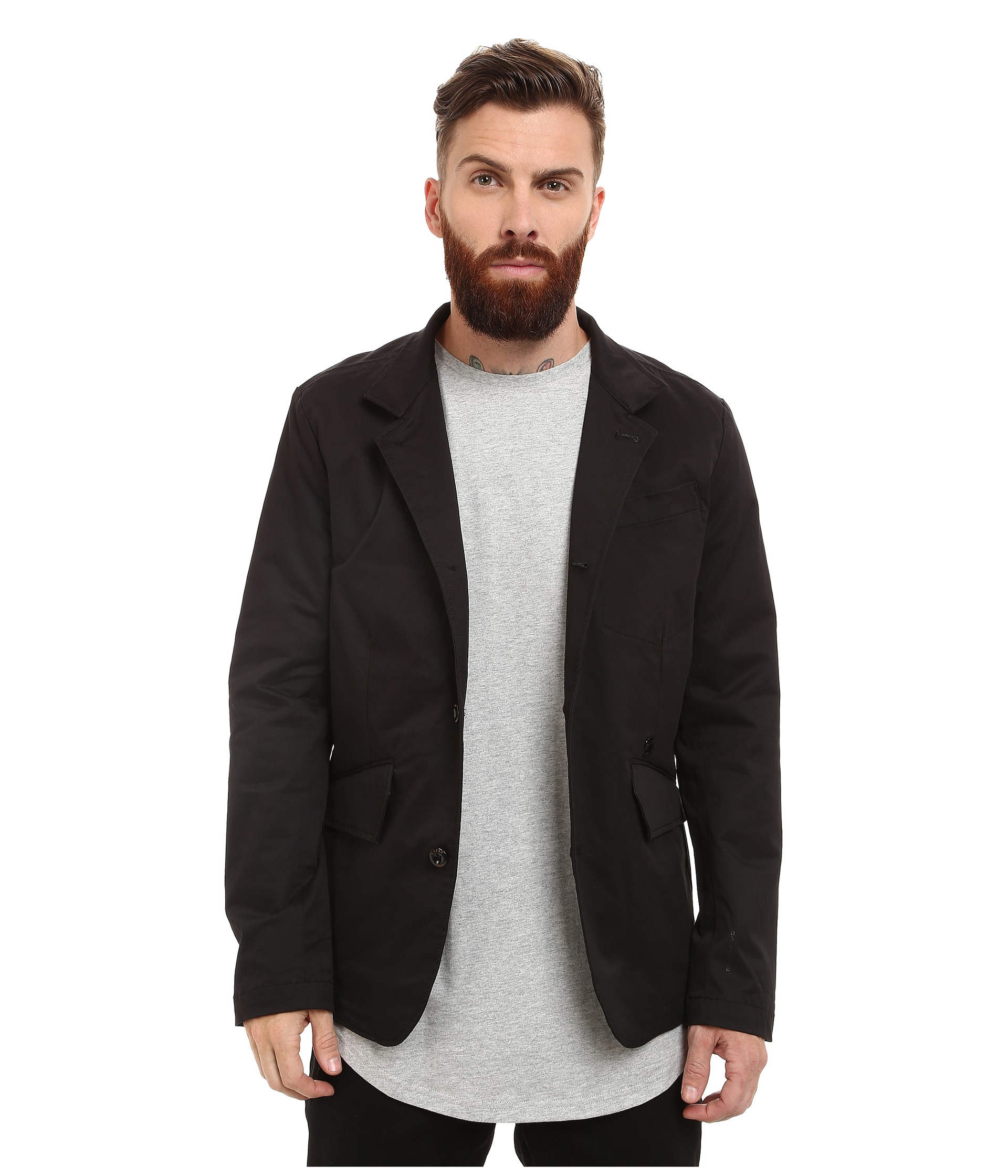 G-Star RAW Cotton Admiral Blazer In Premium Micro Stretch Twill Black for Men - Lyst