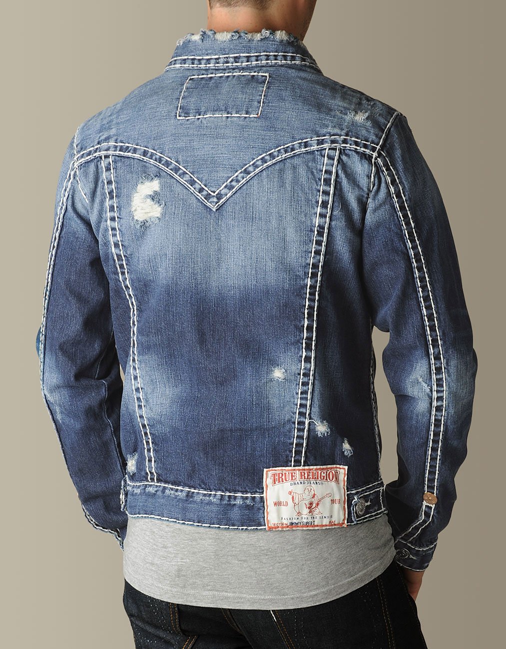 True Religion Mens Jimmy Super T Denim Jacket in Blue for Men - Lyst