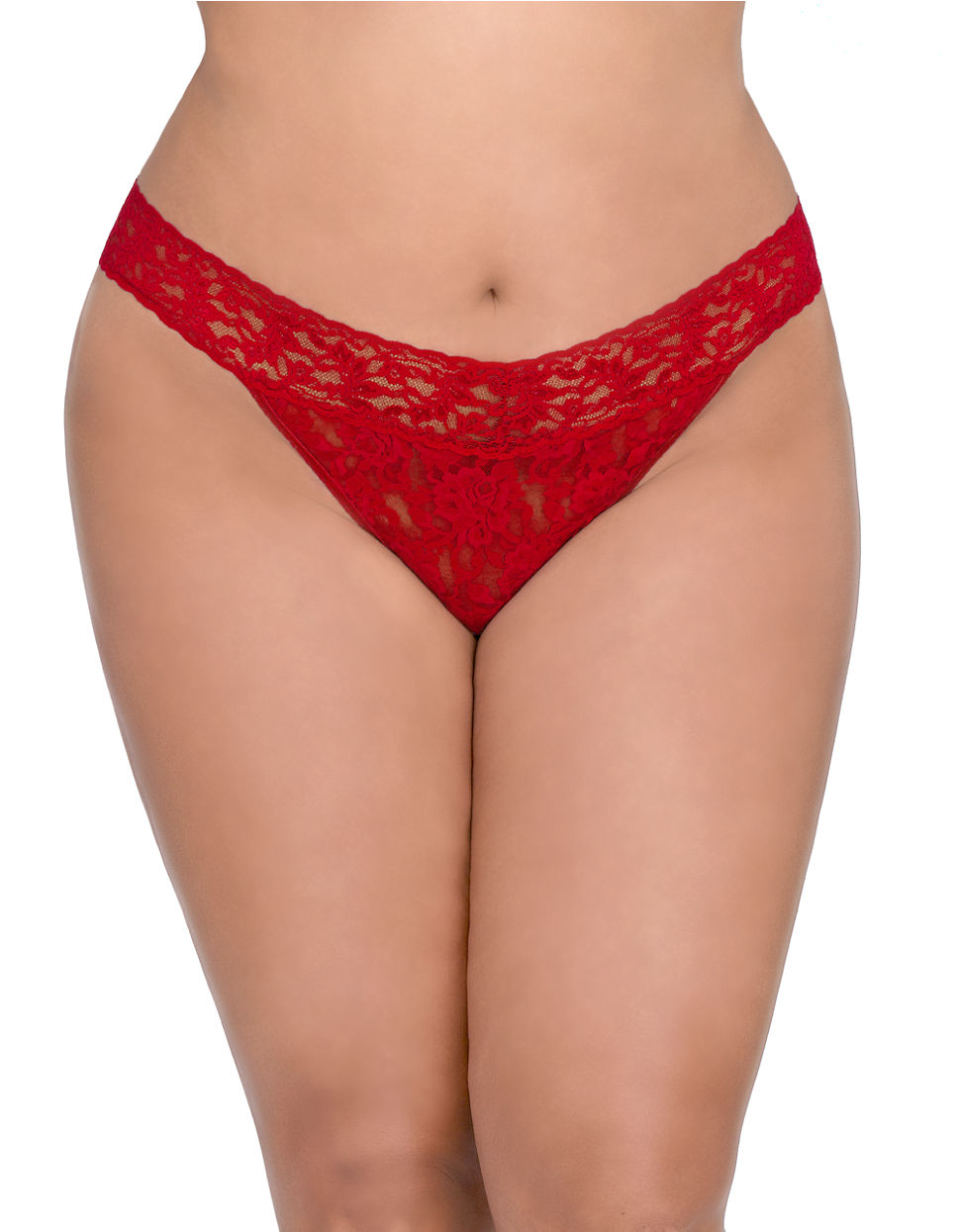 Hanky Panky Plus Lace Thong In Red Lyst