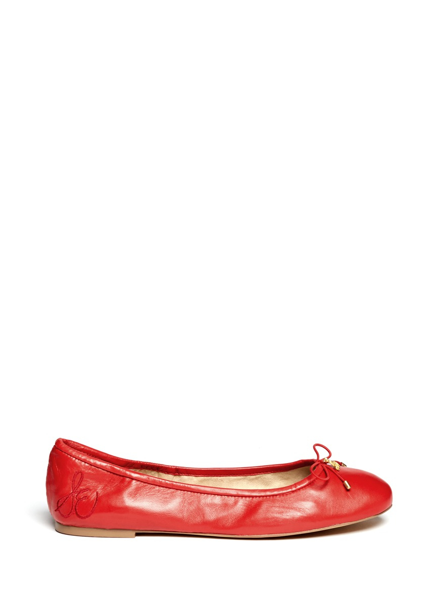 Sam Edelman 'felicia' Leather Ballet Flats in Red | Lyst